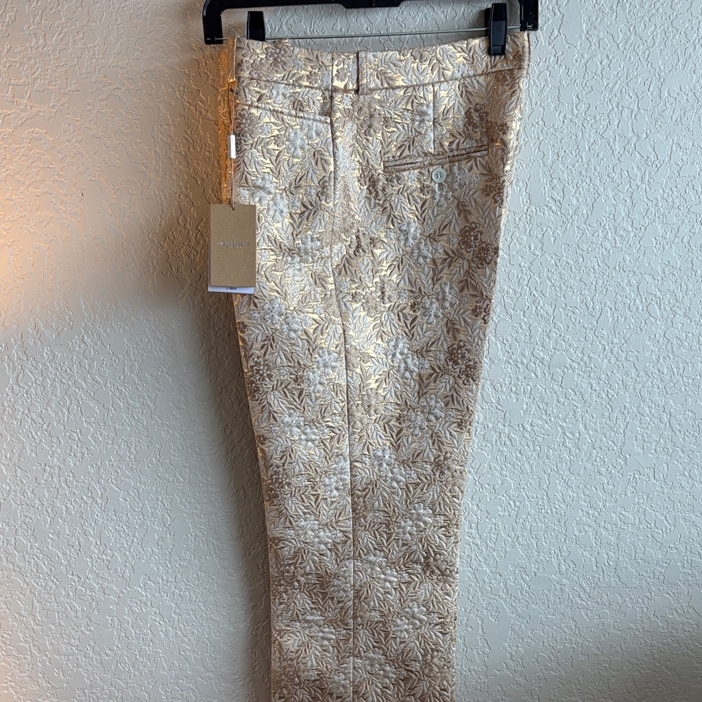 Nwt! Michael Kors Gold And Tan Textured Fabric